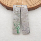 Variscite Gemstone Earrings For Women 43x11x4mm