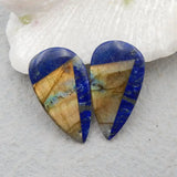 Natural Stone Earrings Lapis Labradorite Beads 33x18x4mm