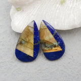 Natural Stone Earrings Lapis Labradorite Beads 33x18x4mm