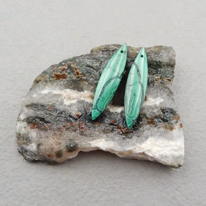 Malachite Stone Earrings for Women Natural Trending Jewelry