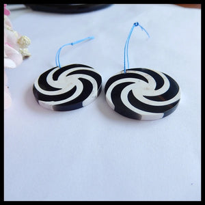 Obsidian & Jade Intarsia Women Earrings & Beads Set