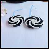 Obsidian & Jade Intarsia Women Earrings & Beads Set