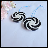Obsidian & Jade Intarsia Women Earrings & Beads Set