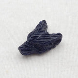 Goldstone Carved Wolf Head Pendant Bead 22x14x9mm 3g
