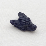 Goldstone Carved Wolf Head Pendant Bead 22x14x9mm 3g
