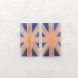 Cymophane Intarsia Earring Bead 22x12mm