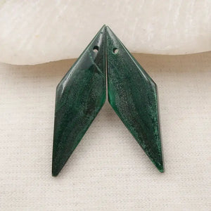 Natural Malachite Earrings Accessories For Women 32x10x4mm 5g