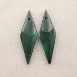 Natural Malachite Earrings Accessories For Women 32x10x4mm 5g