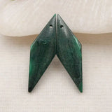 Natural Malachite Earrings Accessories For Women 32x10x4mm 5g