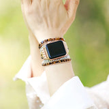 Tiger Eye Apple Watch Band 5X Wrap Vegan Rope Strap Bracelet