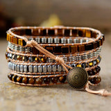 Tiger Eye Apple Watch Band 5X Wrap Vegan Rope Strap Bracelet