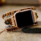 Tiger Eye Apple Watch Band 5X Wrap Vegan Rope Strap Bracelet