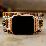 Tiger Eye Apple Watch Band 5X Wrap Vegan Rope Strap Bracelet