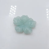 Carved Flower Amazonite Bead For DIY Jewelry Making