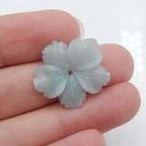Carved Flower Amazonite Bead For DIY Jewelry Making