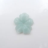 Carved Flower Amazonite Bead For DIY Jewelry Making