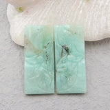 Chrysocolla Earrings Bead 35x15x4mm, Birthday Gift, 9g