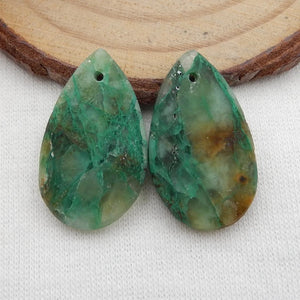 Chrysocolla Earrings Beads 24x10x4mm