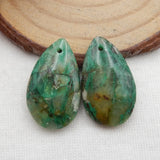 Chrysocolla Earrings Beads 24x10x4mm