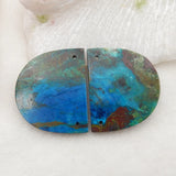Chrysocolla Earrings Beads Semi-Precious Stone Jewelry