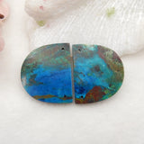 Chrysocolla Earrings Beads Semi-Precious Stone Jewelry