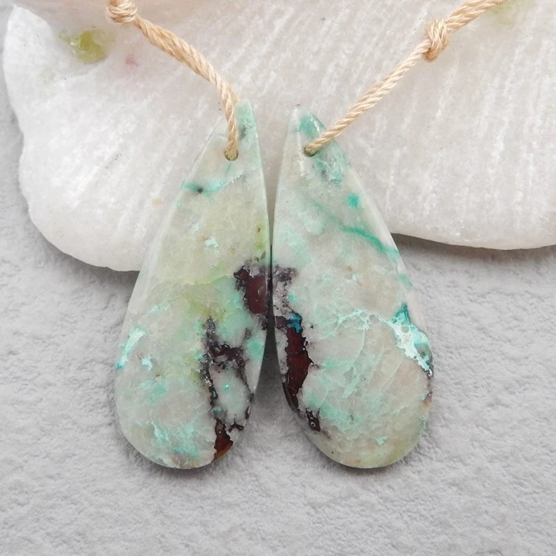 Chrysocolla Earrings Beads Birthday Gift