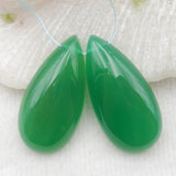 Green Agate Earrings Beads for Women Jewelry Making DIY