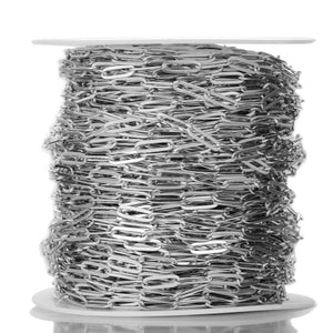 1 Meter Stainless Steel Flat Chain Oval Link Chains DIY Wallet Chain Necklace