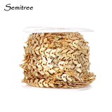 1 Meter Stainless Steel Leaves Chains for DIY Jewelry Making