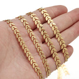 1 Meter Stainless Steel Leaves Chains for DIY Jewelry Making