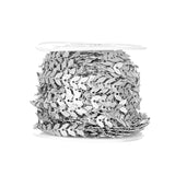 1 Meter Stainless Steel Leaves Chains for DIY Jewelry Making
