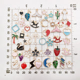 100pcs Mixed Style Animal Moon Leaves Charms for DIY Jewelry Making