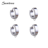 10pcs Stainless Steel Ear Stud Hooks Earrings Clips Punk Hiphop Earring Making