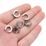 10pcs Stainless Steel Ear Stud Hooks Earrings Clips Punk Hiphop Earring Making