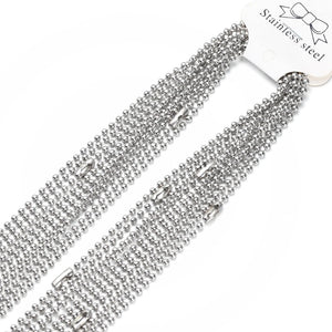 10pcs Stainless Steel Ball Chain Necklaces for DIY Jewelry Making