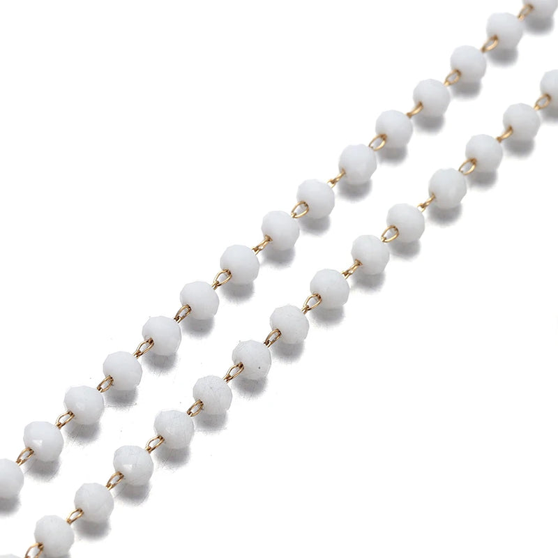 2m Stainless Steel Pearl Chains DIY Necklace Making Jewelry Findings