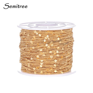 2m Stainless Steel Chains Bulk DIY Jewelry Making Necklace Findings
