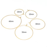 20pcs Stainless Steel Wire Hoops Earrings DIY Jewelry Making 20mm 30mm