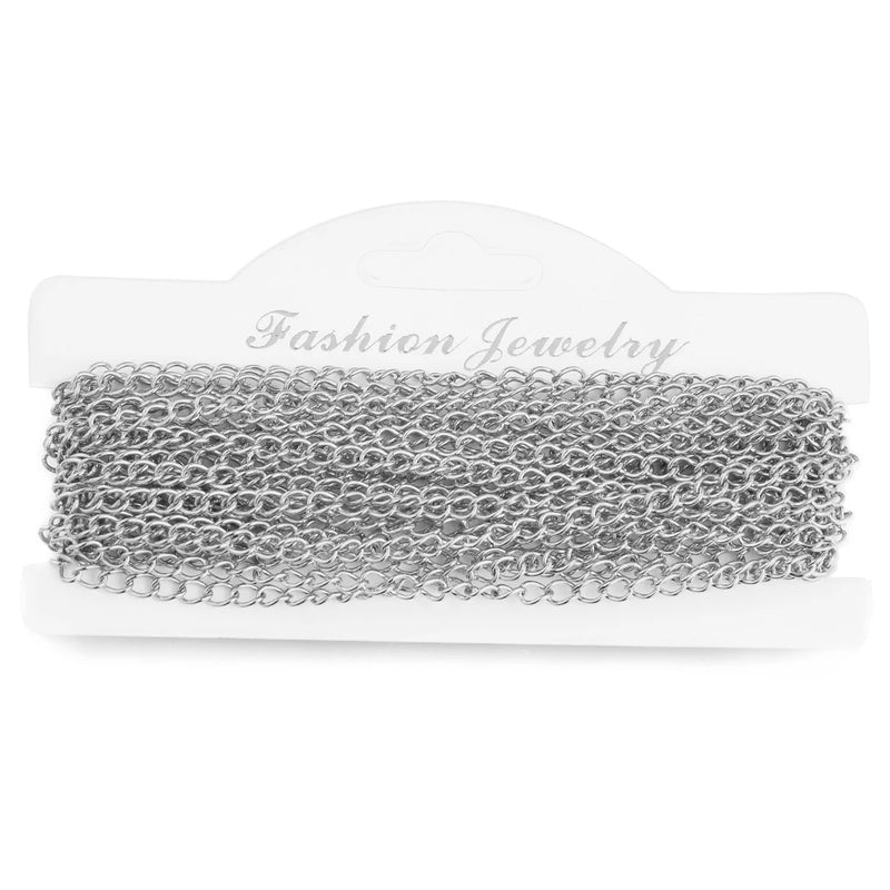 5m 3*4mm Stainless Steel Twist Chains DIY Necklace Bracelet Jewelry Findings