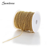 5m 3*4mm Stainless Steel Twist Chains DIY Necklace Bracelet Jewelry Findings