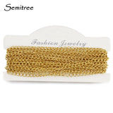 5m 3*4mm Stainless Steel Twist Chains DIY Necklace Bracelet Jewelry Findings