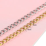 5m 3*4mm Stainless Steel Twist Chains DIY Necklace Bracelet Jewelry Findings