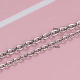5m 2mm Stainless Steel Link Chains for DIY Jewelry Making