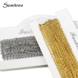 5m 2mm Stainless Steel Link Chains for DIY Jewelry Making