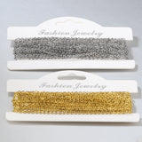 5m 2mm Stainless Steel Link Chains for DIY Jewelry Making