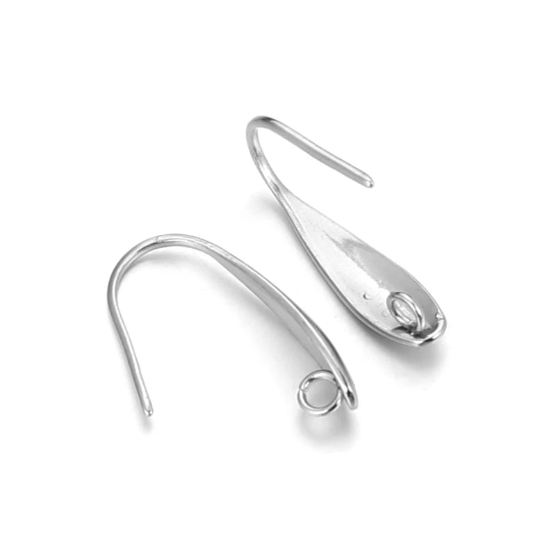 50pcs 316 Stainless Steel Ear Wire Hooks Earrings Findings DIY Jewelry Making