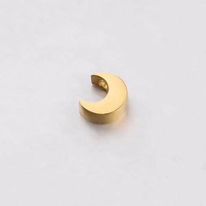 5Pcs 8mm Stainless Steel Moon Beads Spacer for DIY Jewelry Making