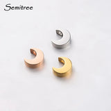 5Pcs 8mm Stainless Steel Moon Beads Spacer for DIY Jewelry Making