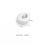 5Pcs 8mm Stainless Steel Moon Beads Spacer for DIY Jewelry Making