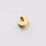5Pcs 8mm Stainless Steel Moon Beads Spacer for DIY Jewelry Making